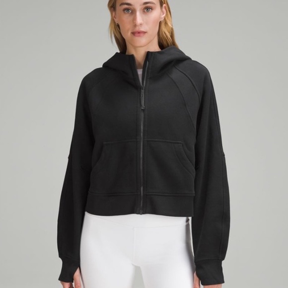 Scuba Oversized Full‎ Zip Hoodie Pockets Lululemon Black XL/XXL 16-20 Trendy - Picture 1 of 10